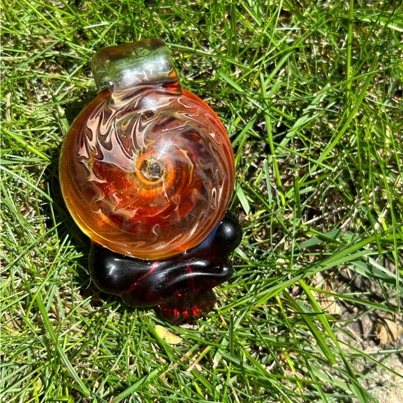Grateful Dead glass stealie, hand blown pendant - Picture 3 of 4
